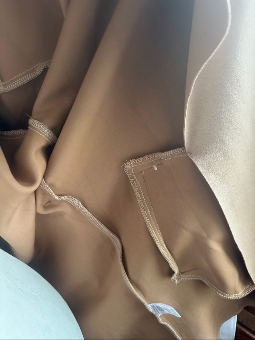 Listicle Faux Suede Drapey Taupe Lightweight Wrap with Tie Belt - Picture 12 of 13